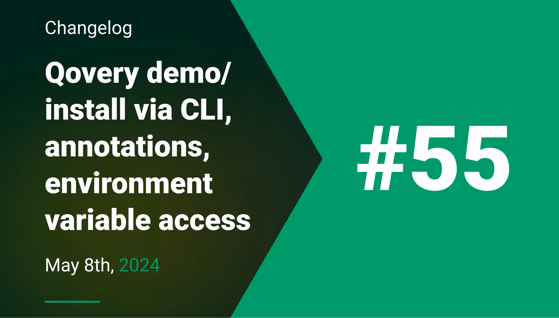 Qovery on your local machine or any kubernetes via the CLI, annotations, environment variable access from project and environment ...